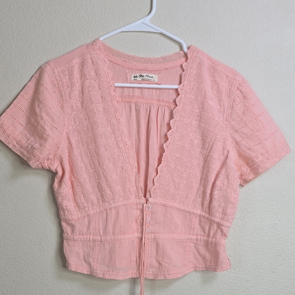 Free People We The Free  Riviera Pink Women's Top Size Small - Picture 3 of 8